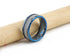 Blue Tungsten Damascus Ring