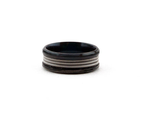 Mark Daly Black Guitar String Ring