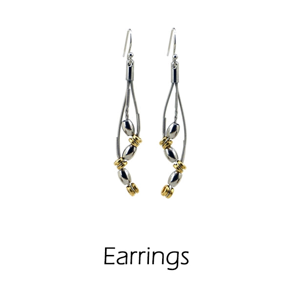 guitar string earrings guitar string jewelry retuned jewelry