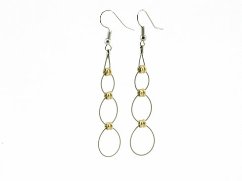 Triple Hoop Drop Earrings