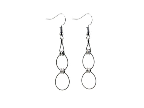 Double Hoop Drop Earrings