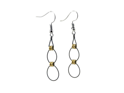 Double Hoop Drop Earrings