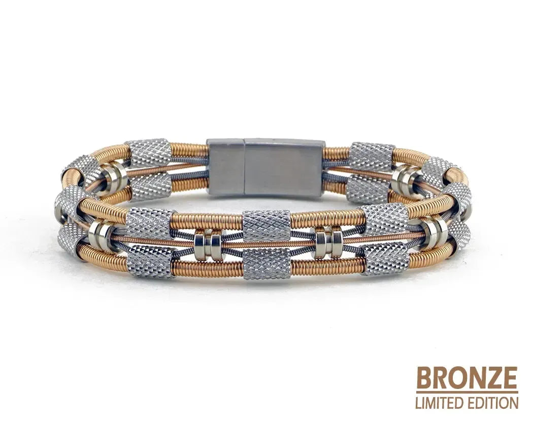 Bronze Danielle Guitar String Bracelet - Retuned Jewelry – Retuned